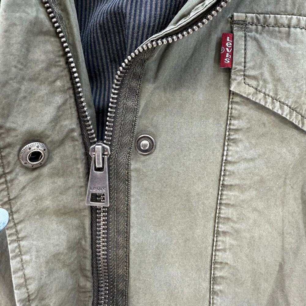 Levi Strauss & Co Jacket Women's M Olive Green Lightweight Stand Collar Military - Picture 8 of 12